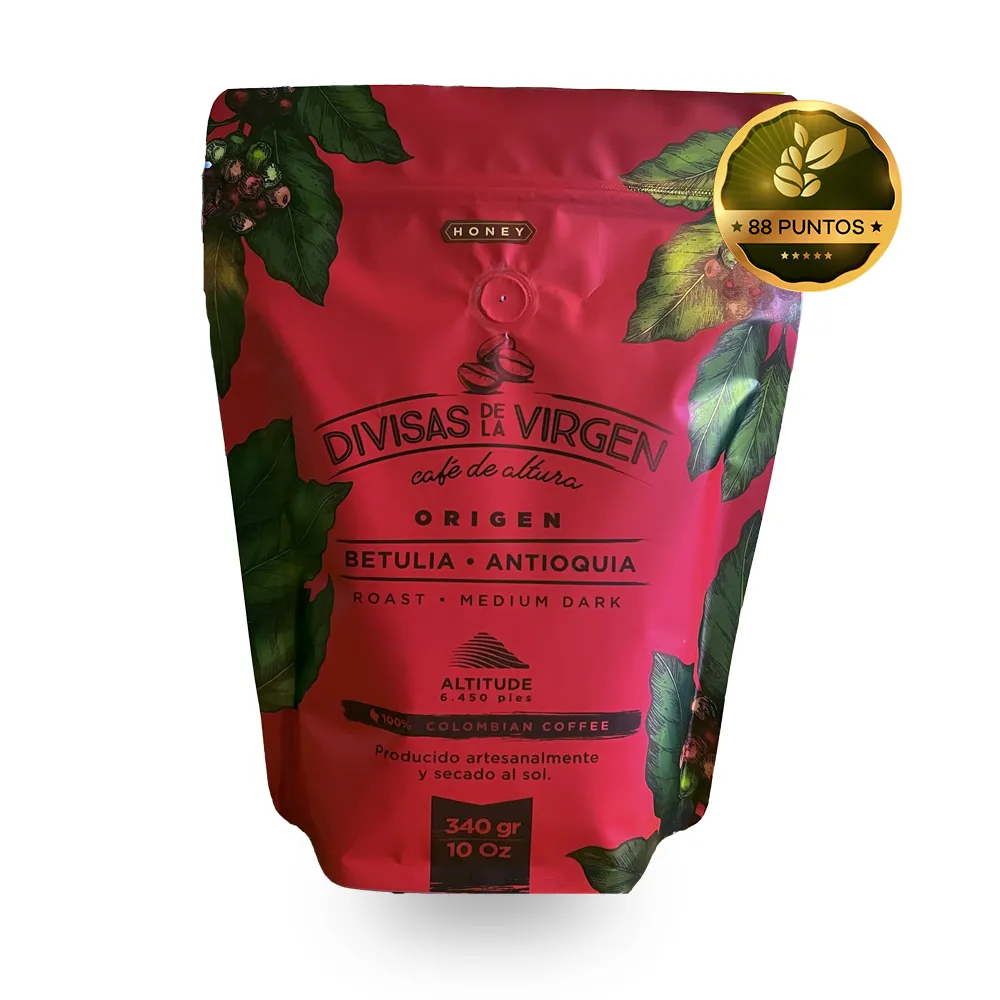 Honey de Divisas de la Virgen · café de especialidad colombiano (Antioquia)